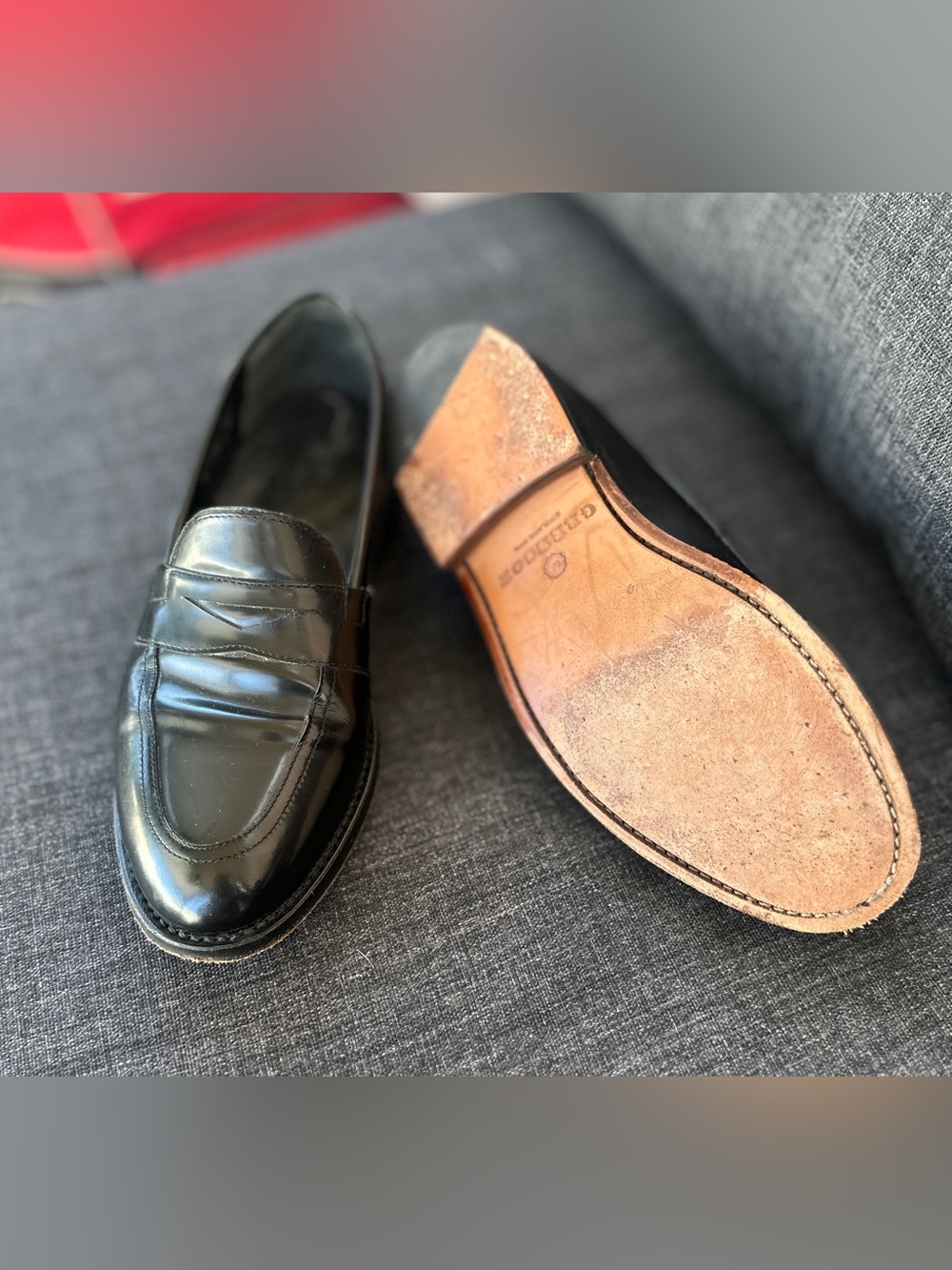 Grenson British Designer Shoes-Model Epsom-Women’s Black Leather Penny Loafers